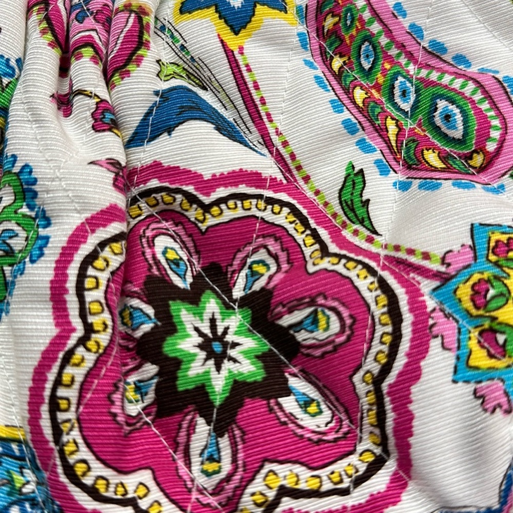 Vera Bradley Floral Paisley Leather Shoulder Bag Palm Beach Gardens Spring White - Picture 6 of 6